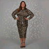 Rio Dress Plus Olive Leopard Print
